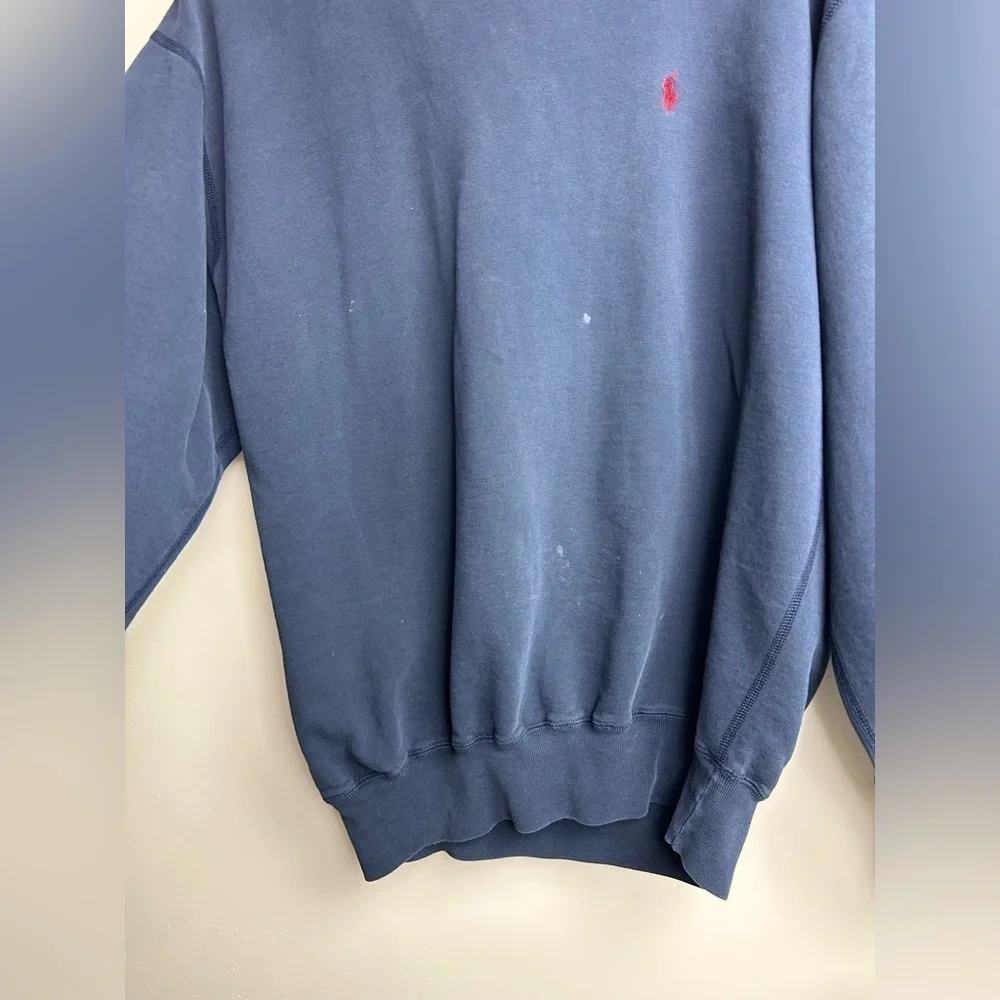 Vtg 90s Polo by Ralph Lauren Blue tag Fleece long Sleeve pullover sweater size M